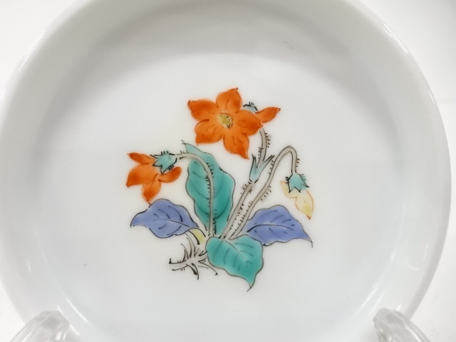  人間国宝　十四代　酒井田柿右衛門造　錦　花文　受皿　5客揃